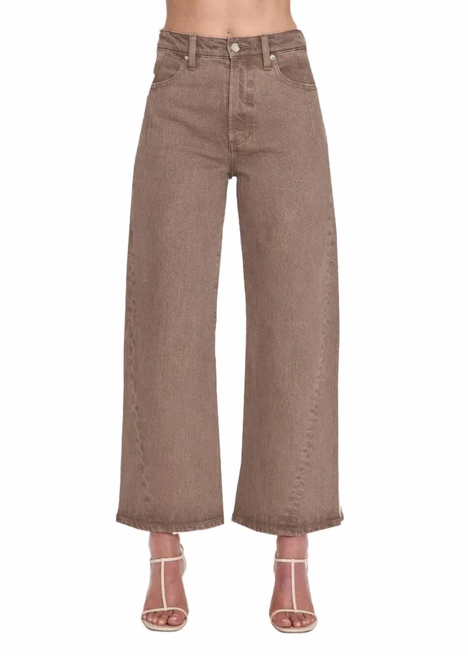 NEW PISTOLA kyra high rise bowed ankle jeans in tannin